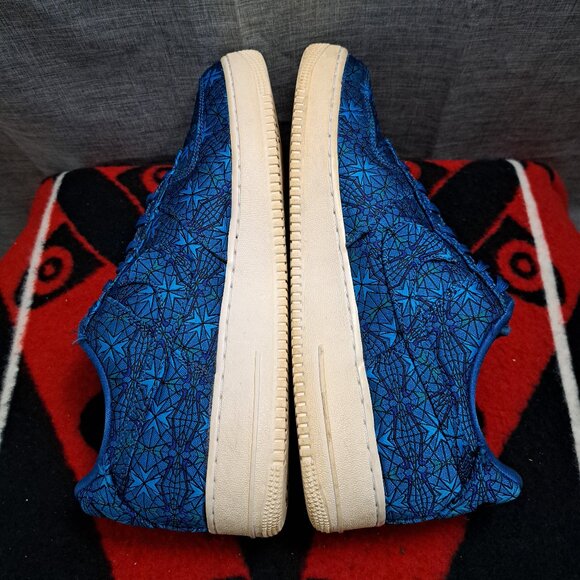 %Size 13 Nike Shoes Air Force 1 Low PRM Stained Glass Abyss Fury Blue / A 27